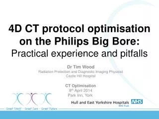4D CT protocol optimisation on the Philips Big Bore: Practical experience and pitfalls