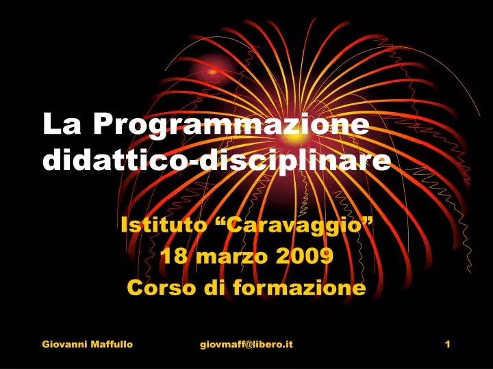 la programmazione didattico disciplinare