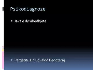 psikodiagnoze