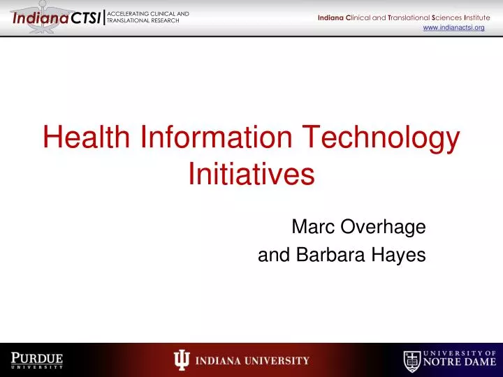 health information technology initiatives