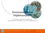 Dissemination and Implementation - slide 1
