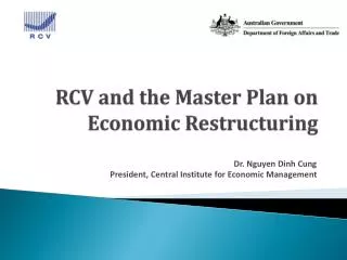 rcv and the master plan on e conomic r estructuring