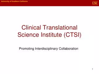 Clinical Translational Science Institute (CTSI)