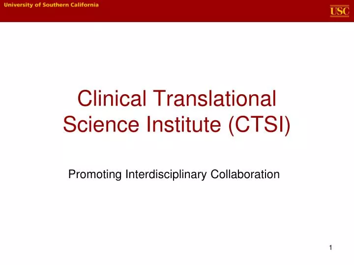 clinical translational science institute ctsi