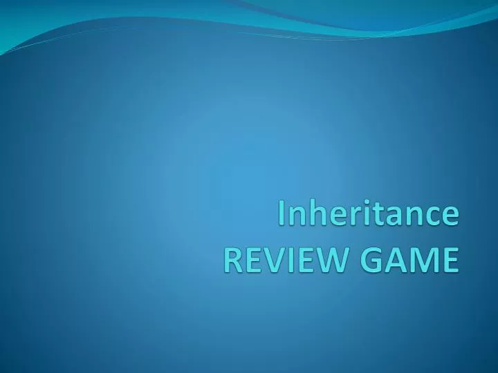 inheritance review game