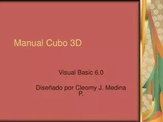 manual cubo 3d