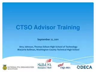 CTSO Advisor Training