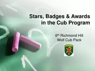 Stars, Badges &amp; Awards in the Cub Program