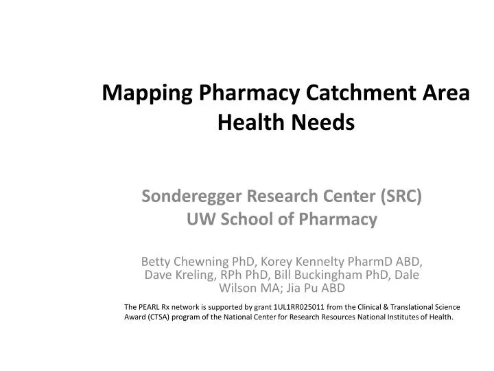 mapping pharmacy catchment area health needs