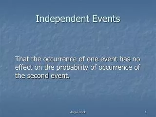 Independent Events