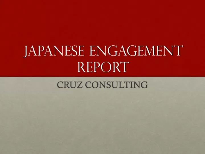 japanese engagement report