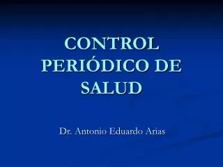 control peri dico de salud