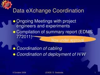Data eXchange Coordination