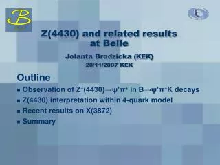 Z(4430) and related results at Belle