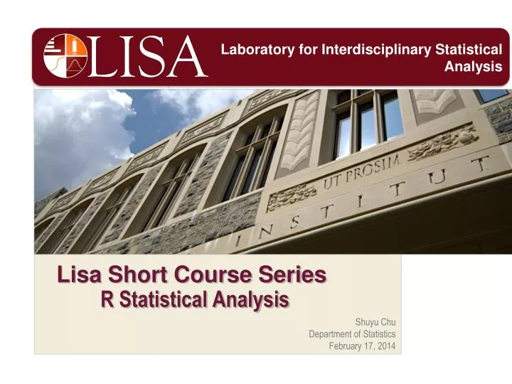 lisa short course series r statistical analysis