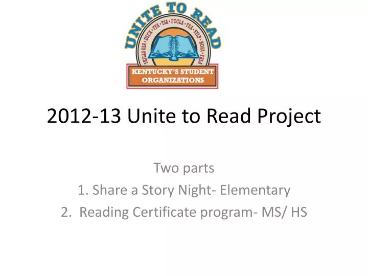 2012 13 unite to read project