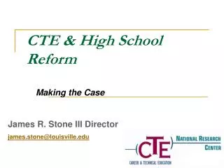 CTE &amp; High School Reform
