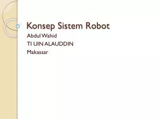 konsep sistem robot