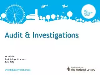 Audit &amp; Investigations