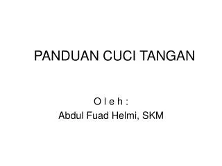 panduan cuci tangan