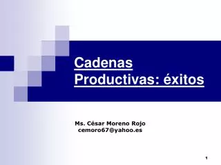 cadenas productivas xitos