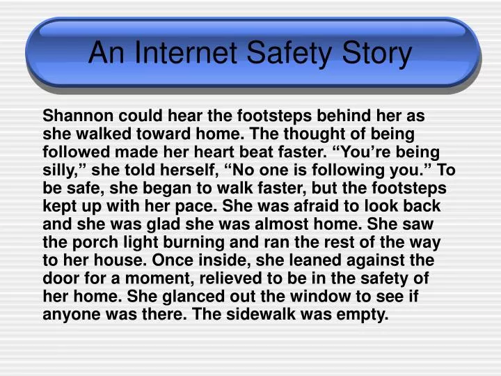an internet safety story
