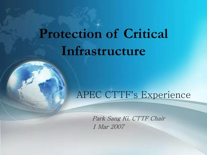 protection of critical infrastructure