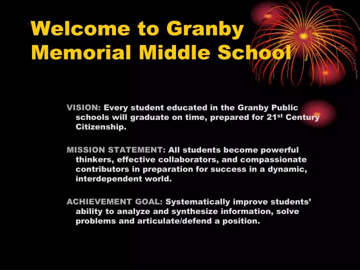 welcome to granby memorial middle school