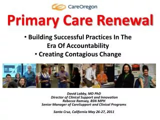 Primary Care Renewal