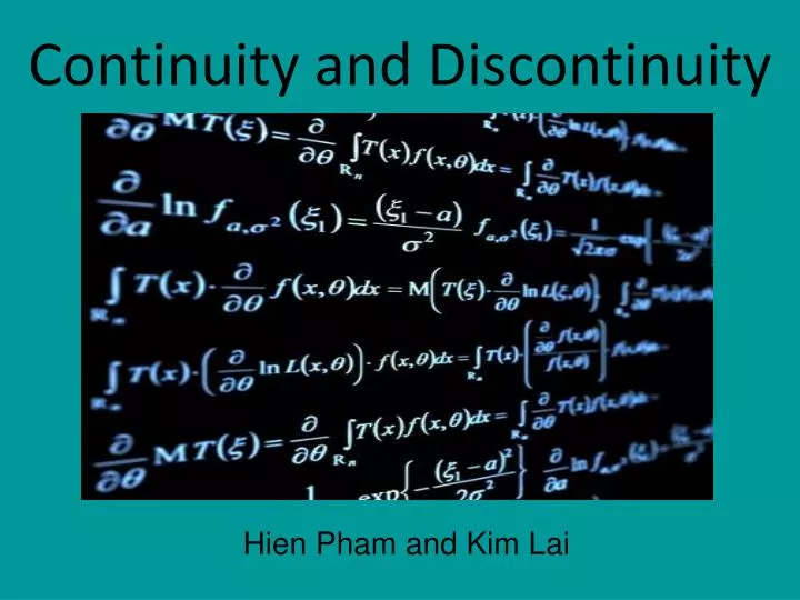 continuity and discontinuity