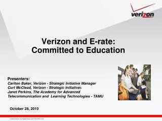 Verizon and E-rate: Committed to Education