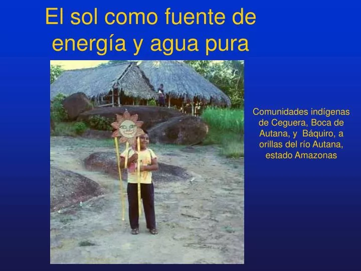 el sol como fuente de energ a y agua pura