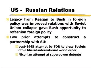 US - Russian Relations