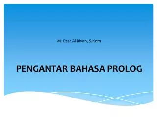 pengantar bahasa prolog
