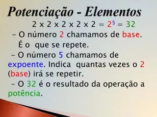 potencia o elementos