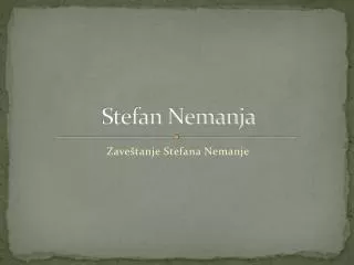 stefan nemanja