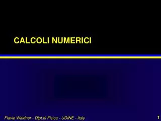 calcoli numerici