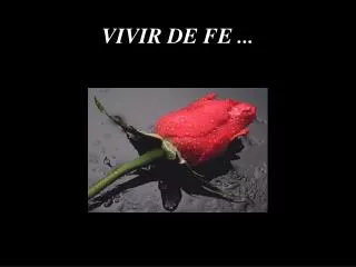 vivir de fe