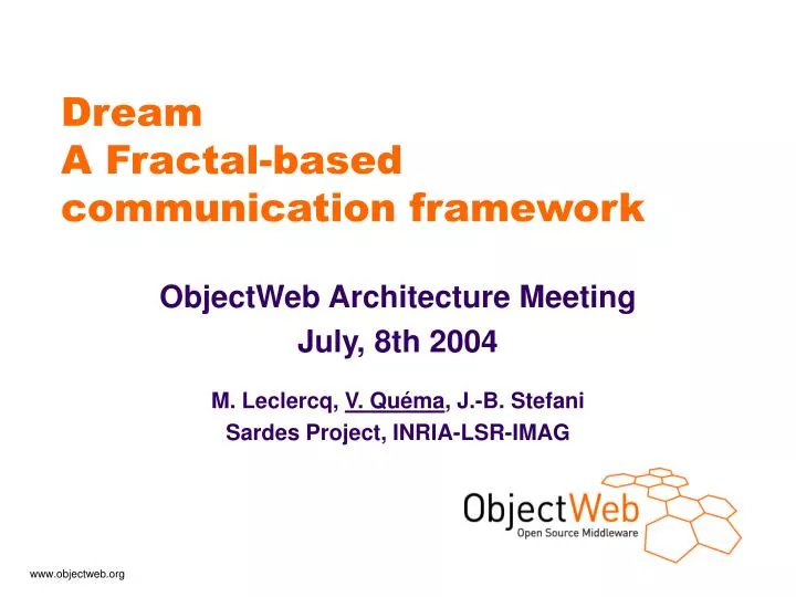 dream a fractal based communication framework