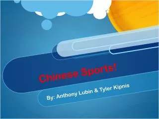 Chinese Sports!