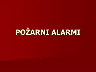 po arni alarmi
