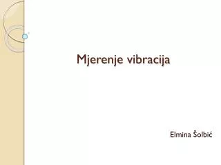 mjerenje vibracija