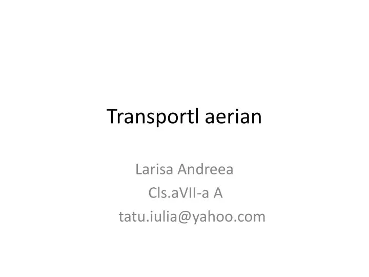 transportl aerian