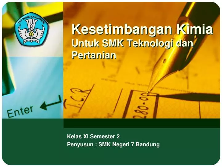 kesetimbangan k imia untuk smk teknologi dan pertanian