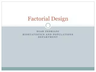factorial design