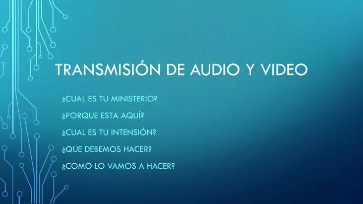 transmisi n de audio y video
