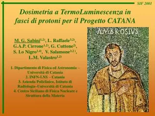 Dosimetria a TermoLuminescenza in fasci di protoni per il Progetto CATANA