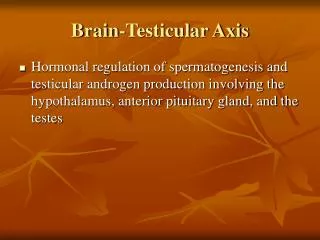 Brain-Testicular Axis