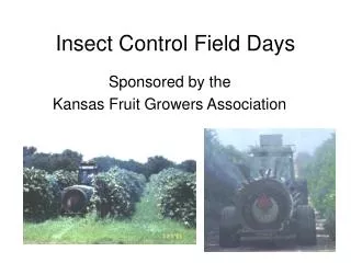 Insect Control Field Days