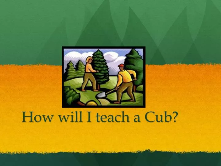 how will i teach a cub